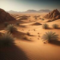 Desierto paisaje, generativo ai foto