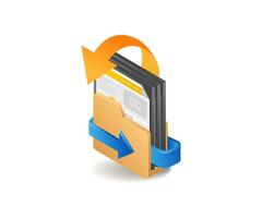 Data template web blog design files in a folder vector