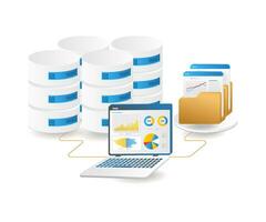 Stored server database analysis vector