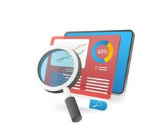 SEO optimization business analysis data vector