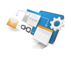 Link web computer application layout design vector