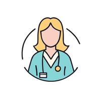 Celebrate healthcare heroes with this doodle-style nurse illustration. A minimalist infographic honoring their crucial role in saving lives. vector