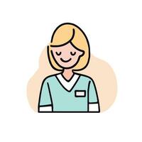 Celebrate healthcare heroes with this doodle-style nurse illustration. A minimalist infographic honoring their crucial role in saving lives. vector