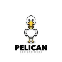 Pelican mascot cartoon vector