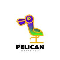 Pelican gradient colorful vector