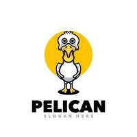 Pelican mascot cartoon vector