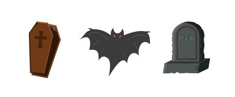 halloween icons set collection on white background halloween vector illustration