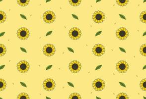 Seamless pattern with sunflowers vector