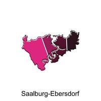 vector map of  Saalburg Ebersdorf colorful modern outline design, World map country vector illustration design template