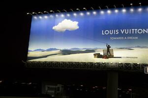 SYDNEY, AUSTRALIA, FEBRUARY 9, 2015 - View at Louis Vuitton shop in Sydney,  Australia. Louis Vuitton is a French fashion house founded in 1854 and one  of world's leading international fashion houses.