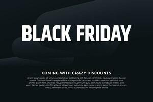 Black Friday banner design on 3d background. vector