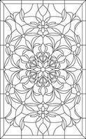 Vector monochrome square European ornament. Classic pattern of Ancient Greece, Roman Empire. Suitable for sandblasting, plotter and laser cutting. Template for stained glass