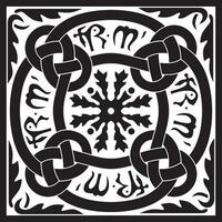 Vector monochrome square European ornament. Classic pattern of Ancient Greece, Roman Empire. Suitable for sandblasting, plotter and laser cutting
