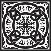 vector monocromo cuadrado europeo ornamento. clásico modelo de antiguo Grecia, romano imperio. adecuado para arenado, trazador y láser corte