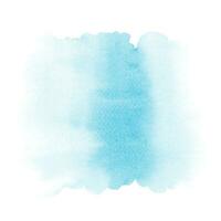 Abstract light blue gradient watercolor stain on white background vector