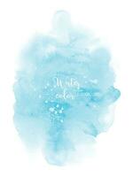 Light blue gradient painted watercolor abstract background vector