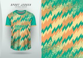 Deportes antecedentes para jersey, fútbol camisetas, corriendo camisetas, carreras camisetas, zigzag grunge patrones, menta verde y cáscara de huevo colores. vector