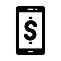 Mobile Payment Vector Glyph Icon For Personal And Commercial Use.