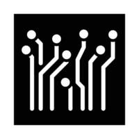 Circuit Vector Glyph Icon For Personal And Commercial Use.