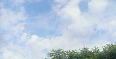 blue sky white cloud nature background photo