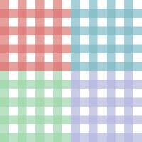 Four pastel seamless checkerboard pattern designs for decor, wrapping paper, wallpaper, fabric, backdrops, etc. vector