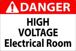 Danger Sign High Voltage - Electrical Room vector