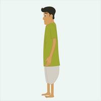 A site view of the Indian boy vector