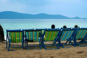 Beach chair thailand photo