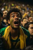 Sad Brazilian soccer fans photo