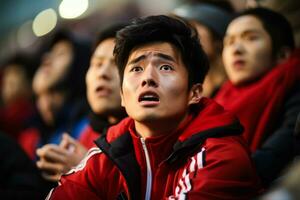 Sad Korean Republic soccer fans photo