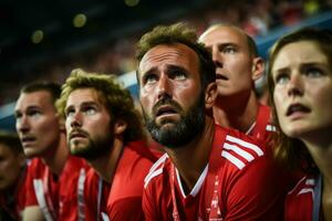 Sad Polish soccer fans photo