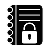 Confidential Vector Glyph Icon For Personal And Commercial Use.