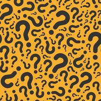 random black question mark pattern for yellow background, mystery box vector