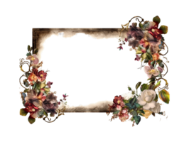 Flowral Frame, Frame Png AI Generative