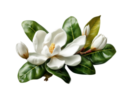 vit blomma png, vit blomma transparent bakgrund ai generativ png