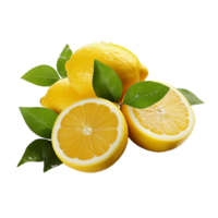 citron, citron- png, citron- transparent bakgrund ai generativ png