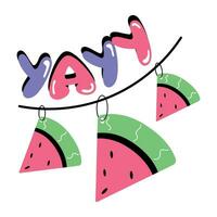 Trendy Watermelon Banner vector