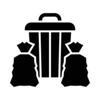 Garbage Vector Glyph Icon For Personal And Commercial Use.