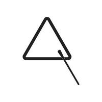 triángulo musical icono vector
