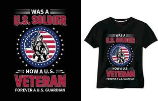 was a u.s. soldier now a u.s. veteran forever a u.s. guardian t-shirt, u.s. flag, military, soldier, gun, armed, defender, patriotic, Soldier vintage t-shirt, illustration veteran t-shirt design vector