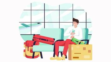 Summer Holiday Animations Waiting Flight video