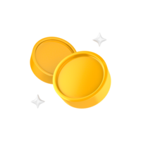 golden coin icon isolated on transparent background png