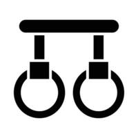 Gymnastic Rings Vector Glyph Icon For Personal And Commercial Use.
