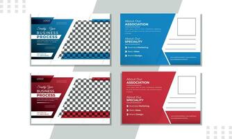 Corporate Post Card Design. vector