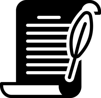 solid icon for poem
