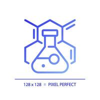 STEM activities pixel perfect gradient linear vector icon. Interesting experiments at lessons. Motivate students. Thin line color symbol. Modern style pictogram. Vector isolated outline drawing