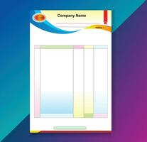 A colorful paper with a logo vector