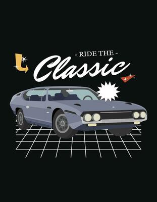 classic car t shirt design