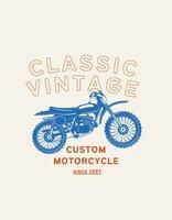 motorcycle custom garage club t shirt design vector
