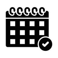 Calendar Vector Glyph Icon For Personal And Commercial Use.